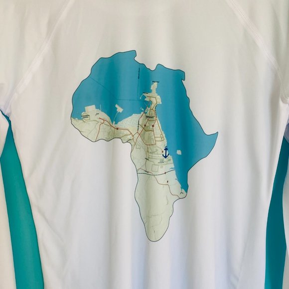 NEW without TAGS Vapor long sleeve rash guard with print of Djibouti - Picture 7 of 9